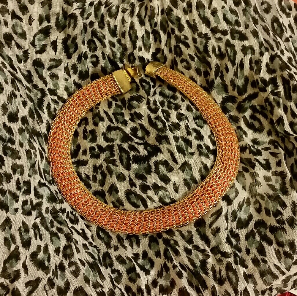 Vintage 1950's Net chocker & bracelet